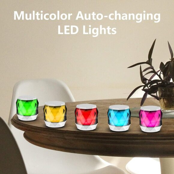 Portable Bluetooth Speaker with Lights 5 Watts.7 Color LED Auto-Changing,TWS, - Picture 4 of 7